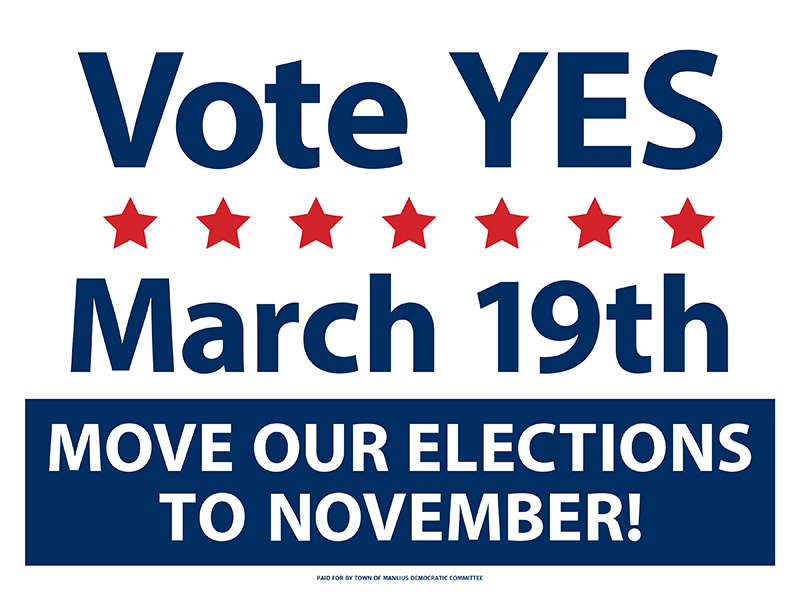 Vote Yes March 19th Move our elections to November!